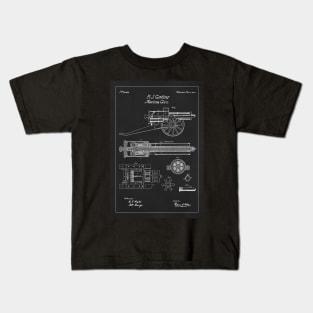 Gatling Gun Patent - 1862 Machine gun - P Kids T-Shirt